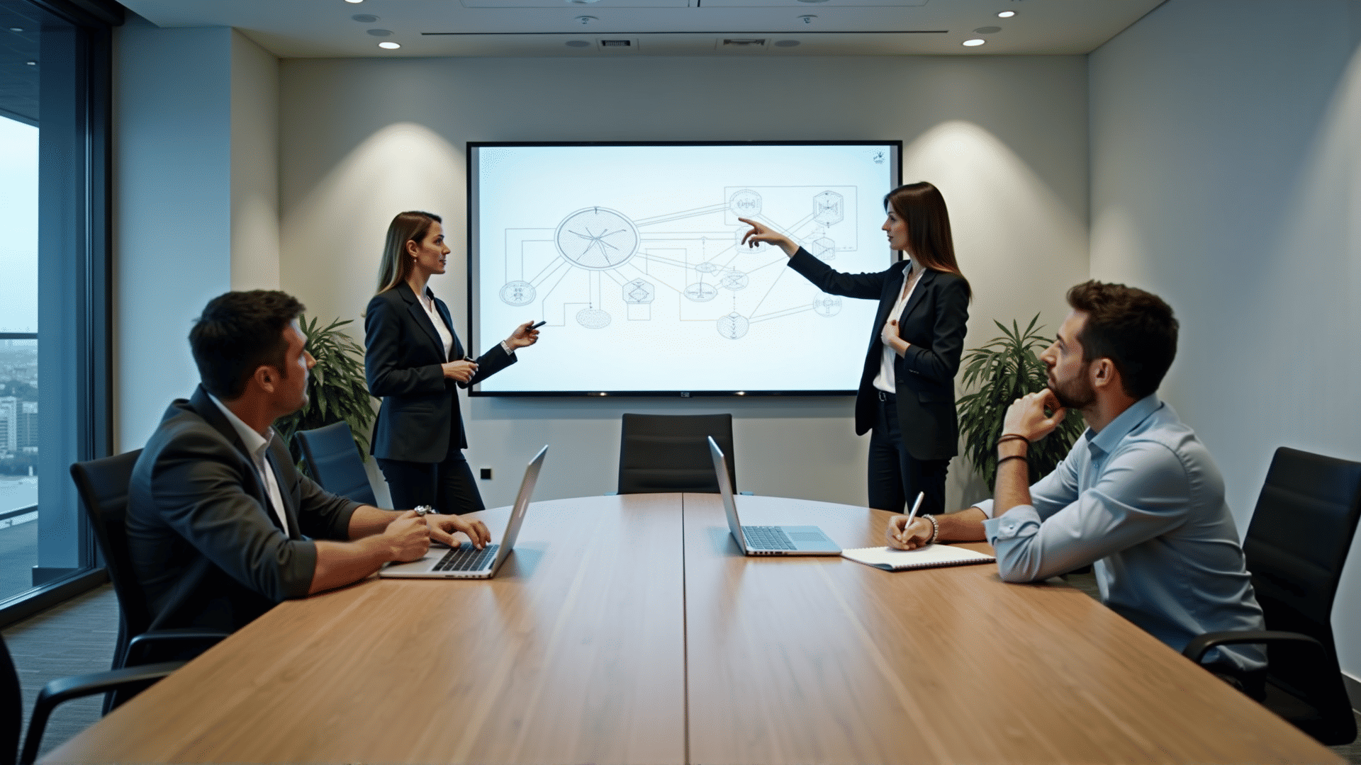 Project managers in discussion