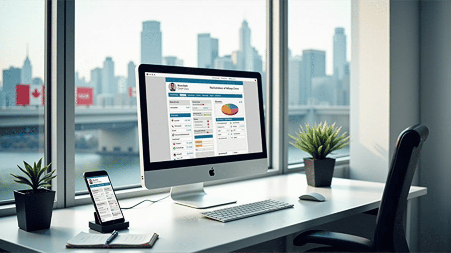 CRM software on computer